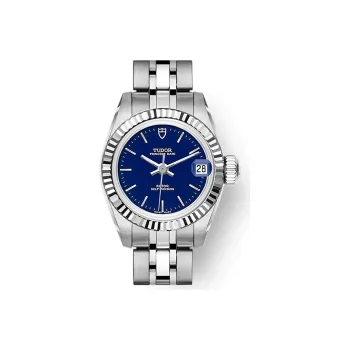 TUDOR Automatic Mechanical Movement Women's Watch 22mm Blue Dial Matte Steel Watch Case Stainless Steel Watchband