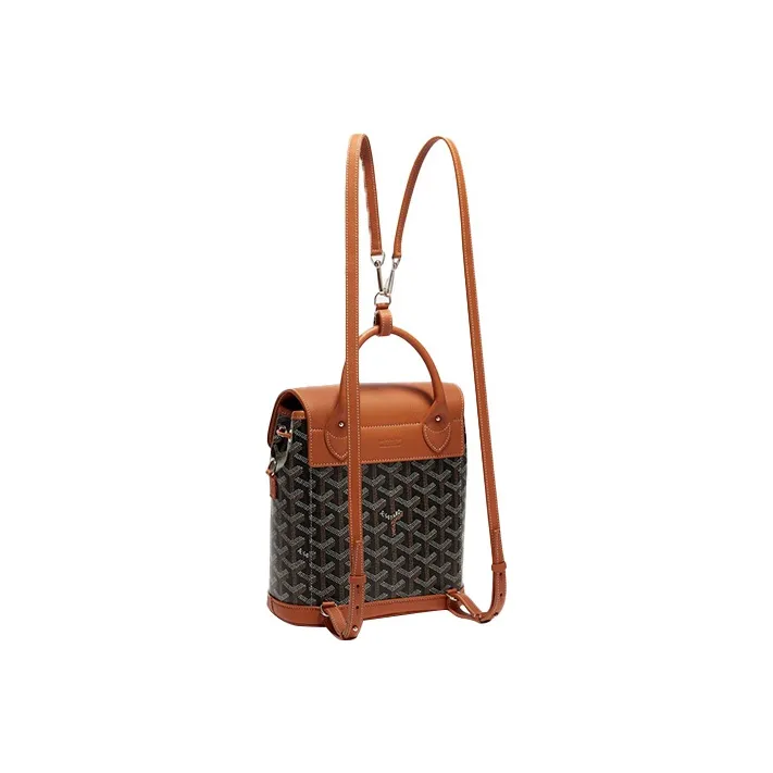 GOYARD Canvas With Leather Shoulder Bag Backpack Mini Women's Black Umber-2