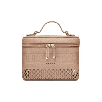 DIOR DiorTravel Fabric Handbag Toiletry Bag Handbag Makeup Bag Women's Nude Pink