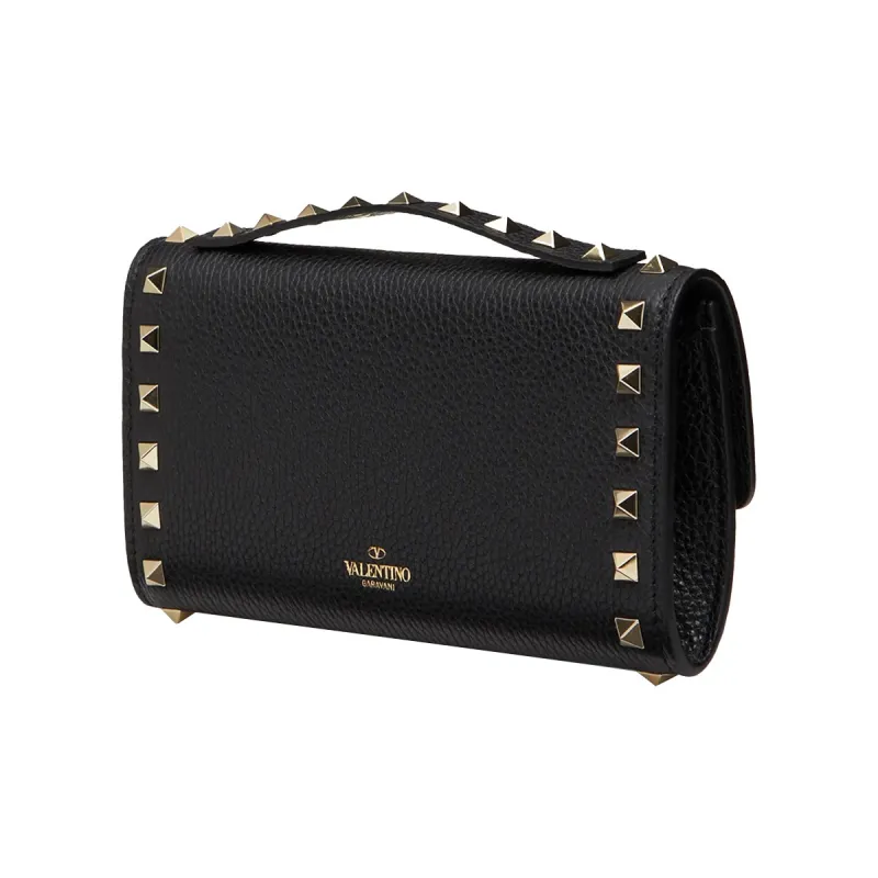 Valentino GARAVANI Calfskin Wallet Women's Black-2