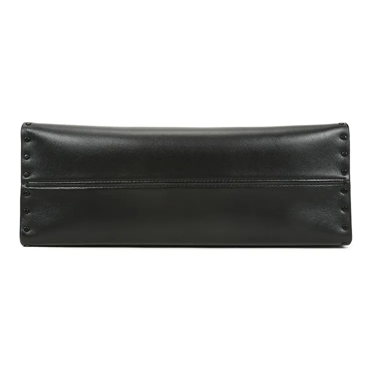 COACH Leather Chain Bag Crossbody Bags Handbags Shoulder Bags Women's Black & Monogram Charcoal Gray-2