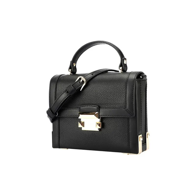 MICHAEL KORS Jayne Leather Handbag Shoulder Bag Crossbody Bag Small Size Women's Black-1