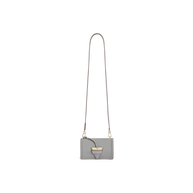 LOEWE Barcelona Soft Grained Calfskin Handheld One Shoulder Crossbody Bag Shoulder Bag Women's Smoke Gray-4