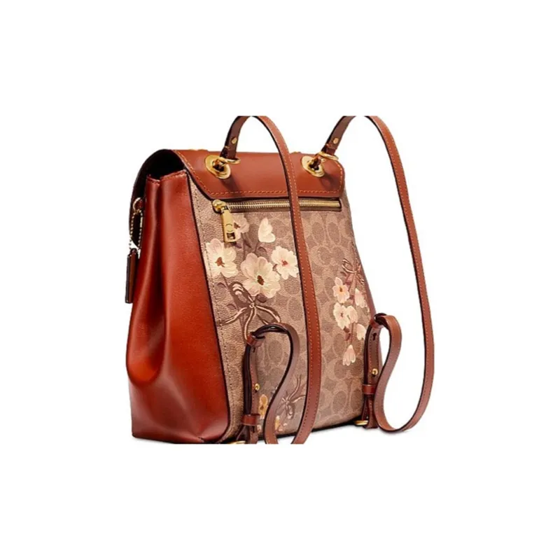 COACH Parker Canvas Backpacks Backpack Small Size Women's Brown-1