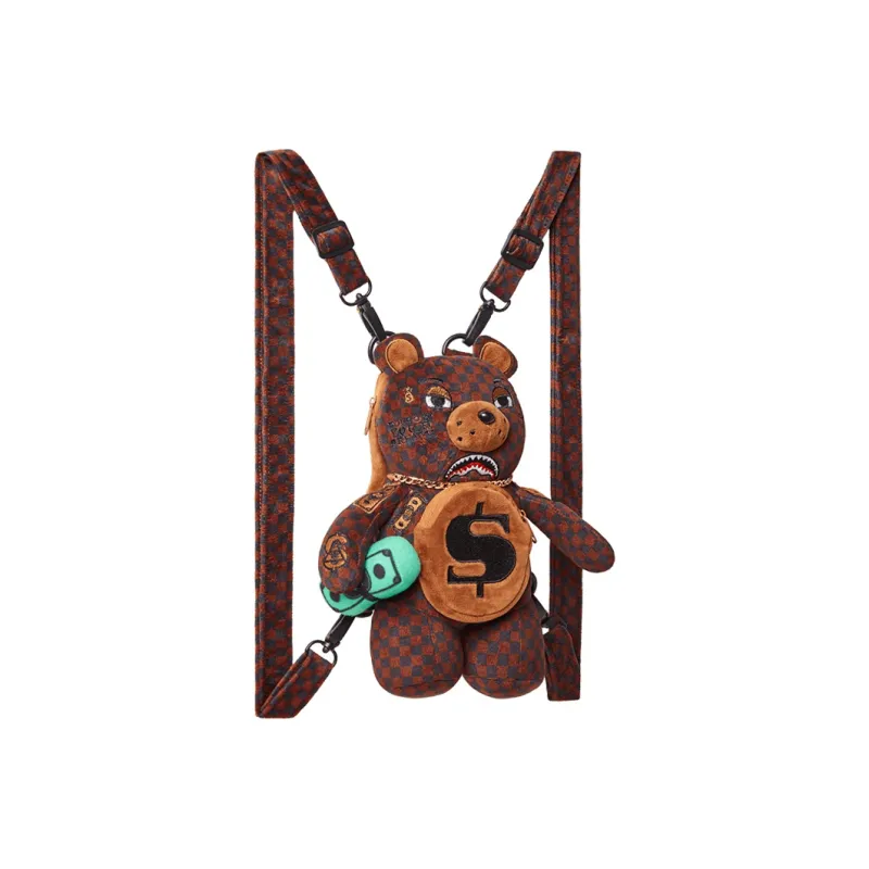 SPRAYGROUND Artificial Leather Doll Bag Backpack Mini Unisex Brown-2