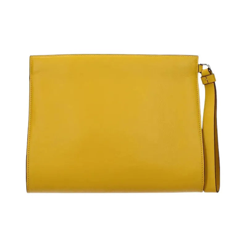 TF Leather Clutch Women's Yellow-2