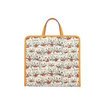GUCCI Leather Tote Bag, Shopping Bag, Handbag Regular Kids' Multicolor/Orange