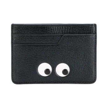 Anya Hindmarch Goatskin Card Holder, Coin Purse Women's Black