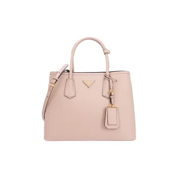 PRADA Leather One Shoulder Handbags Women's Light Pink