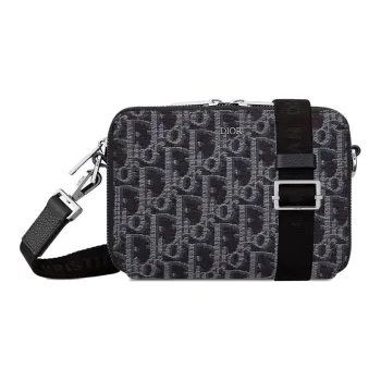 DIOR Fabric Shoulder Bag Crossbody Bag Wallet Men's Blue