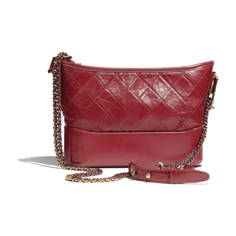 CHANEL Gabrielle Calfskin Hobo Bag, Backpack, Shoulder Bag, Crossbody Bag, Handbag Medium Size Women's Red-1