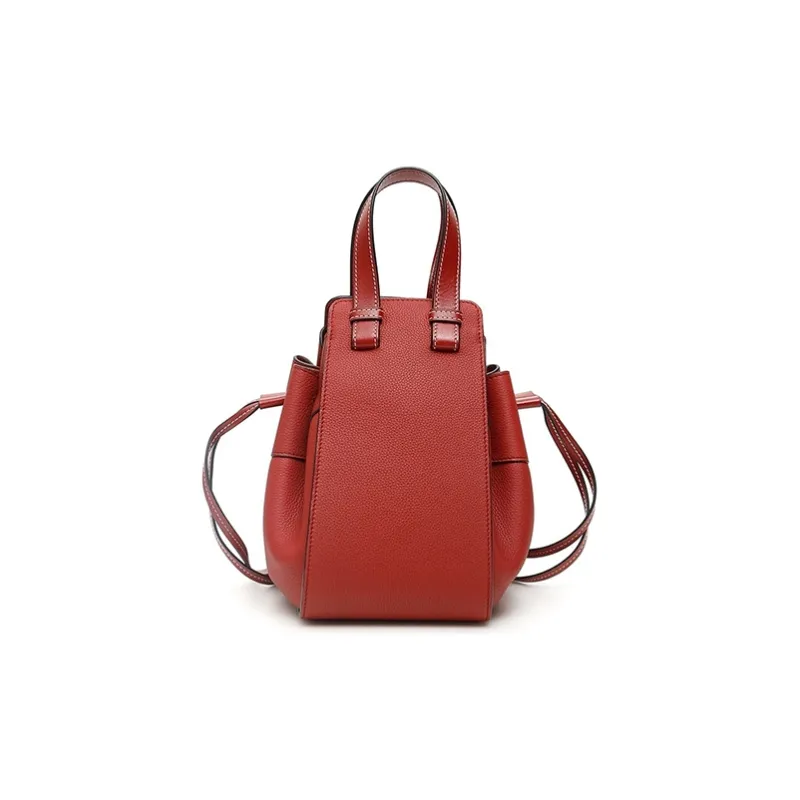 LOEWE Hammock Cow Leather Hammock Bag Shoulder Bag Crossbody Bag Handbag Women's Red-1