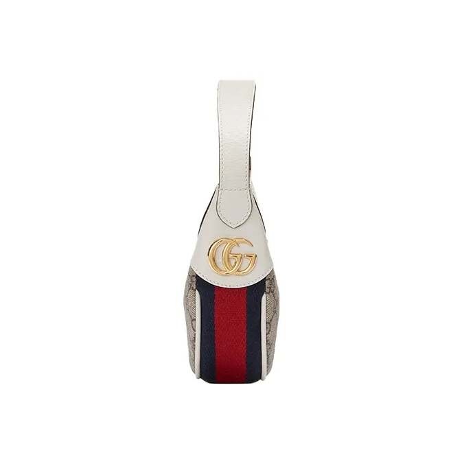 GUCCI Microfiber Shoulder Bag Handbag Shoulder Bag Mini Women's Ebony/White-2