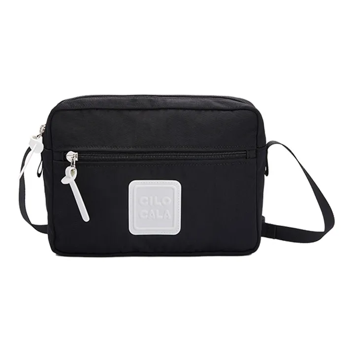 CILOCALA Nylon Fabric Crossbody Bag Square Bag Shoulder Bag Regular Unisex Red Candy Color-0