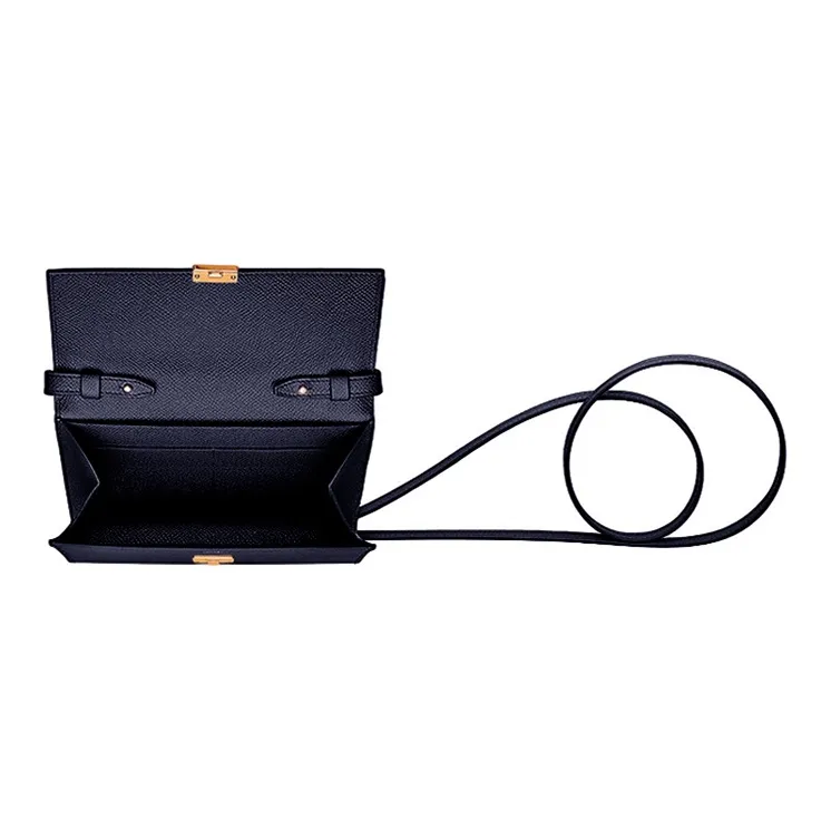 HERMES Clic Epsom Leather Shoulder Bag, Crossbody Bag Women's 76 Bleu Indigo Deep Sea Blue-1