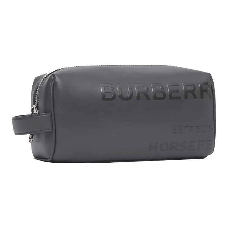 Burberry Horseferry Leather Storage Bag Storage Bags Coin Purse Clutch Men's Pastel Pink Gray-1