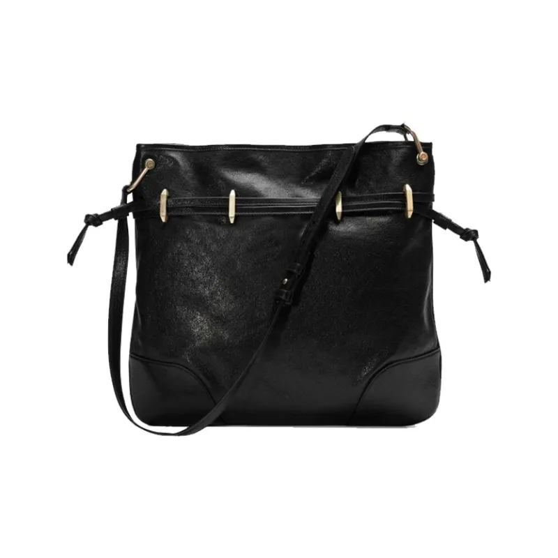 GUCCI Horsebit 1955 Leather Messenger Bag Crossbody Bags Shoulder Bags Women's Black-1