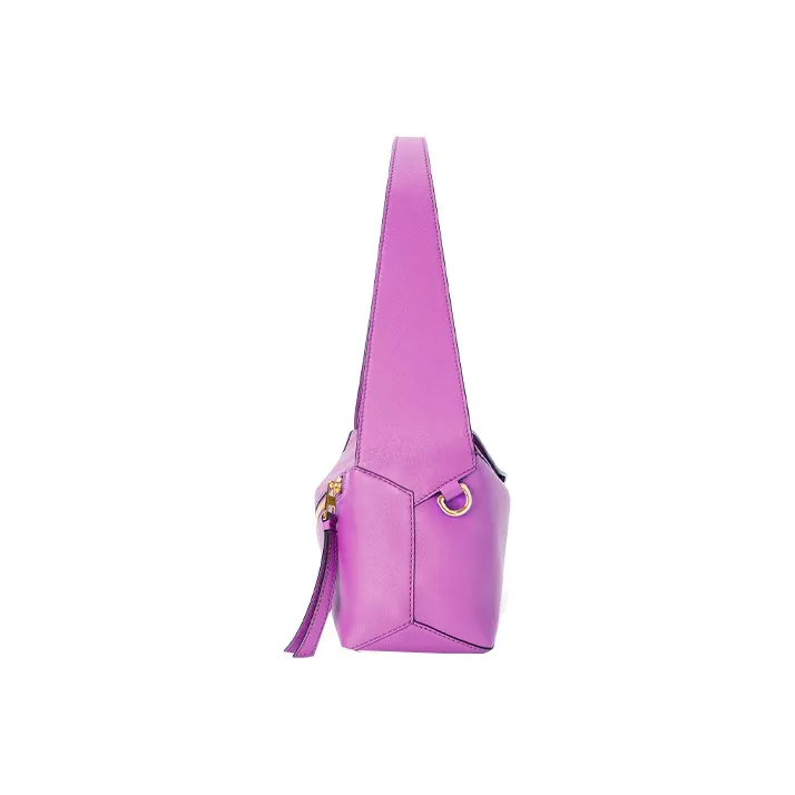 LOEWE Puzzle Hobo Bag In Nappa Calfskin Bright Purple-2