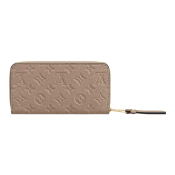 LOUIS VUITTON Zippy Cow Leather Wallet Regular Unisex Beige