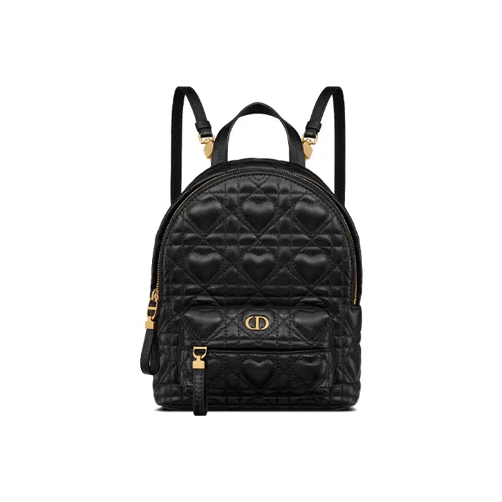 DIOR Sheepskin Backpack Mini Women's Black-0