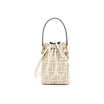 FENDI Mon Tresor Calfskin Bucket Bags Crossbody Bags Shoulder Bags Handbags Women's Beige