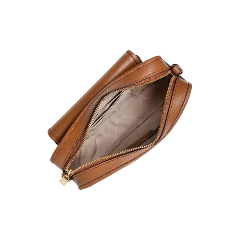 MICHAEL KORS Bradshaw Leather Camera Bag, Crossbody Bag, Shoulder Bag Women's Caramel Brown-4