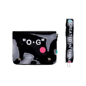 GAONCREW × Oxy Collaboration PVC Fanny Pack Crossbody Bags Regular Unisex Black