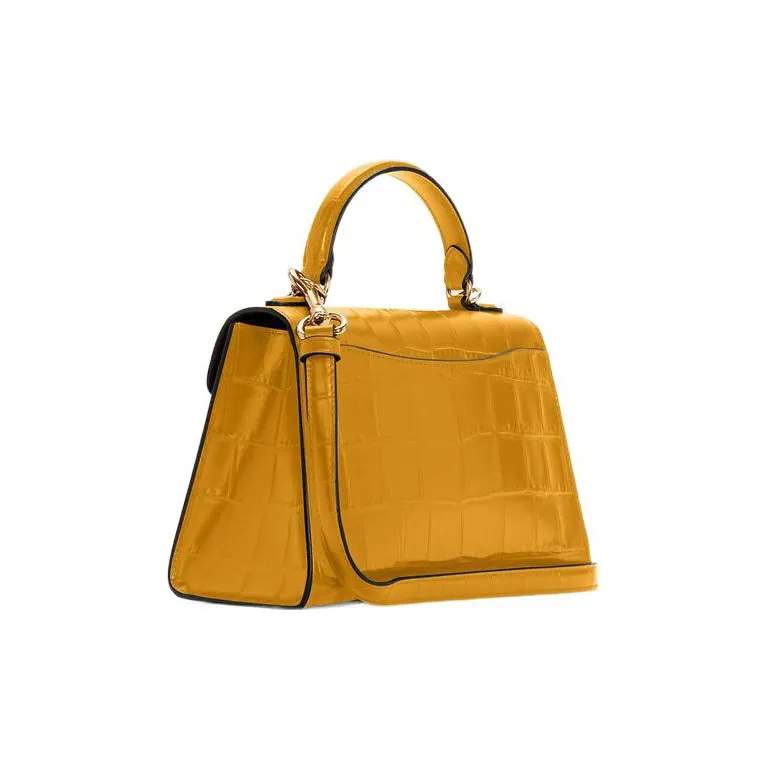 COACH Pepper Leather Handbag Shoulder Bag Crossbody Bag Women's Yellow-1