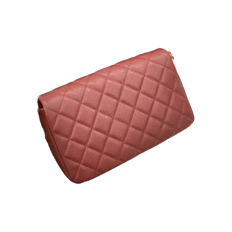CHANEL Classic Flap CF Calfskin Gold Coin Bag, Shoulder Bag, Crossbody Bag Women's Red-4