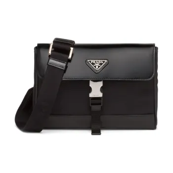 PRADA Recycled Nylon Messenger Bag Crossbody Bag Shoulder Bag Cell Phone Pouch Men's Black