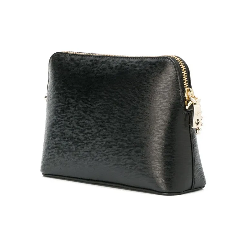 DKNY Cow Leather Shoulder Bag Women's Black-1