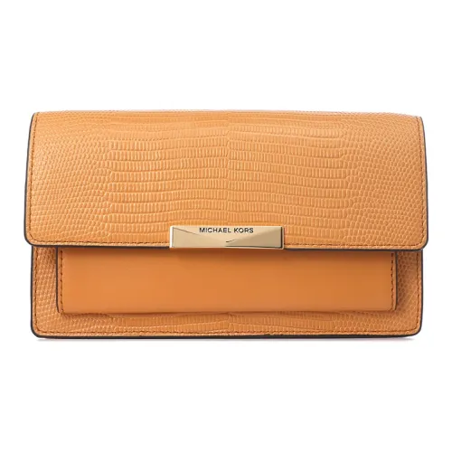 MICHAEL KORS Jade Leather Shoulder Bag, Crossbody Bag Women's Light Brown