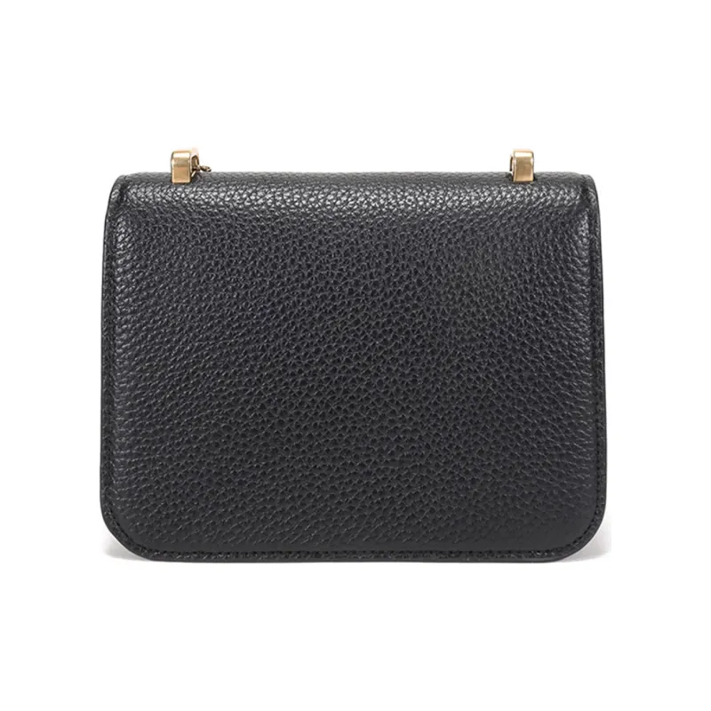 COACH Alie Leather Messenger Bag Small Square Bag Crossbody Bags Shoulder Bags Women's Black-3