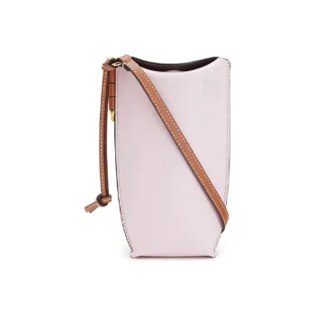 LOEWE Cow Leather Bucket Bags Crossbody Bag Shoulder Bag Women's Pink