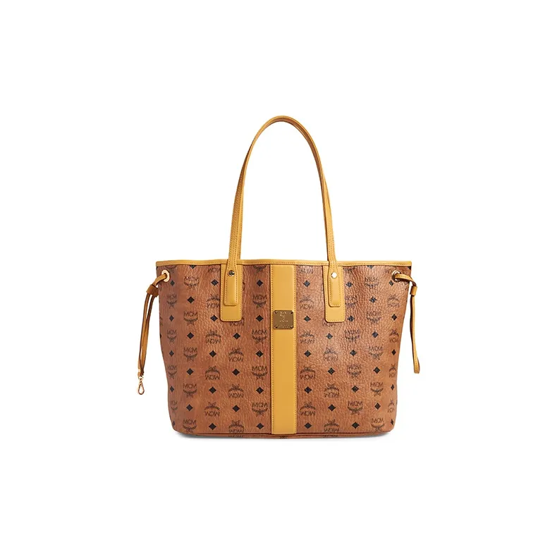 MCM Liz Visetos Leather Tote Bag, Shopping Bag, Combo Bag, Handbag, Shoulder Bag Large Size Women's-1