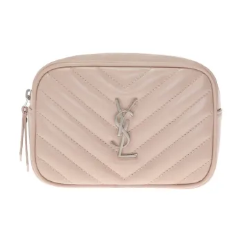 SAINT LAURENT LOU Calfskin Camera Bag Fanny Pack Regular Women's Light Pink