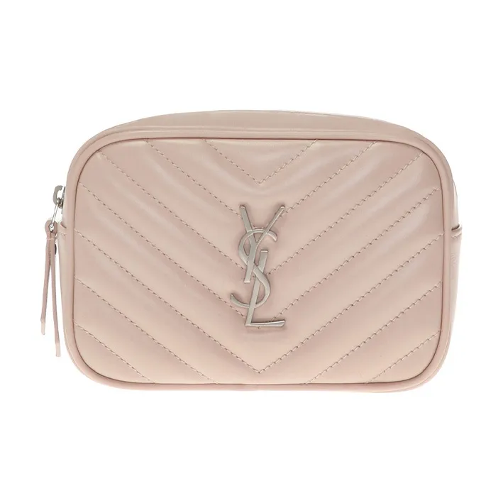 SAINT LAURENT LOU Calfskin Camera Bag Fanny Pack Regular Women's Light Pink-0