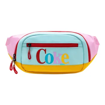 Coca-Cola Nylon Fabric One Shoulder Crossbody Bag Sling Bag Fanny Pack Regular Unisex Multicolor