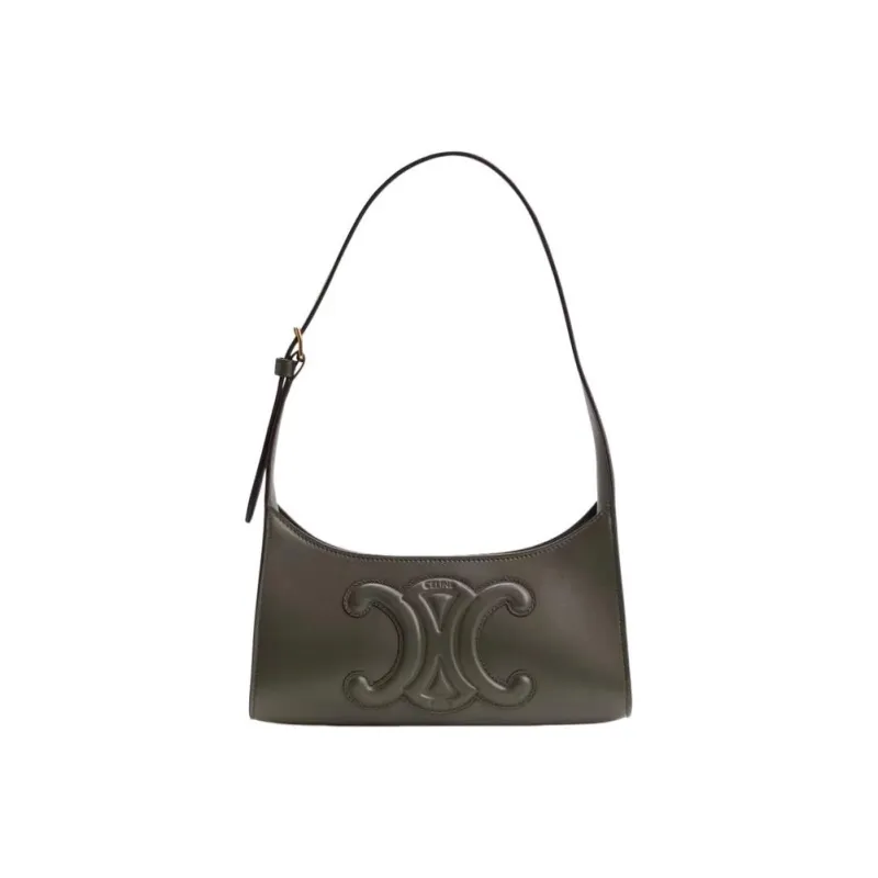 CELINE Cuir Triomphe Cow Leather Handbag, Shoulder Bag Women's Jasper-0