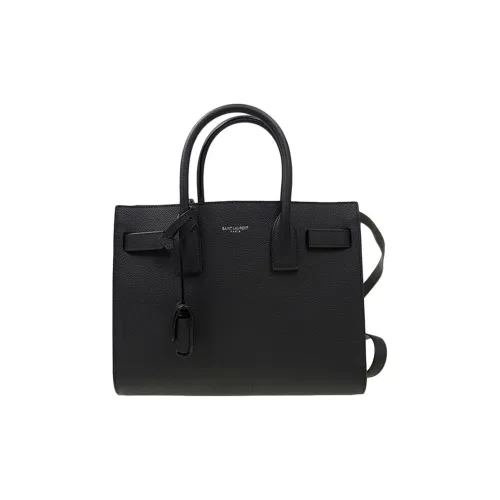 SAINT LAURENT SAC DE JOUR Cow Leather Tote Bag, Shopping Bag, Trunk Bag, Shoulder Bag, Handbag Small Size Women's Black