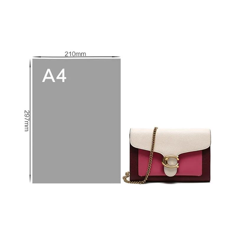 COACH Leather Shoulder Bag Handheld Shoulder Bag Women's Rose Red Burgundy-6