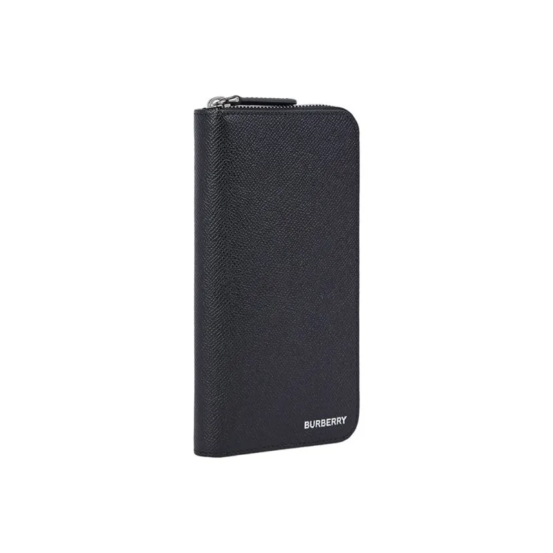 Burberry Bag Collection Calfskin Clutch Card Holder, Wallet Men's Black-1