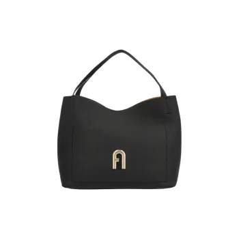 Furla Primula Leather Tote Bag, Shopping Bag, Handbag Large Size Women's Black
