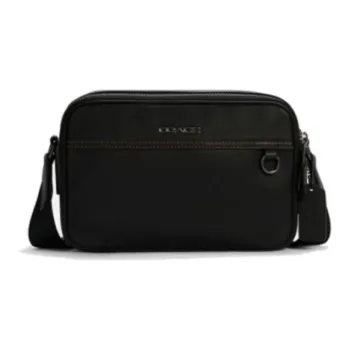 COACH Graham Smooth Cow Leather Camera Bags Messenger Bag Shoulder Bag Crossbody Bag Small Size Men's Black