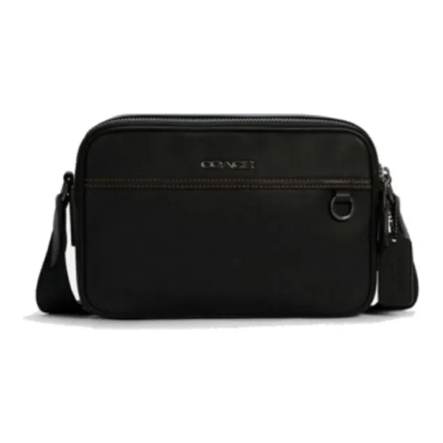COACH Graham Smooth Cow Leather Camera Bags Messenger Bag Shoulder Bag Crossbody Bag Small Size Men's Black-0
