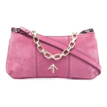 Manu Atelier PITA Series Suede Shoulder Bag Women's Pink