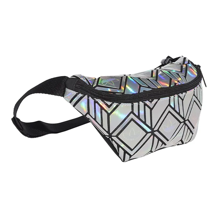 Adidas Originals Artificial Leather Fanny Pack Regular Women's Dazzling Color Silver-1
