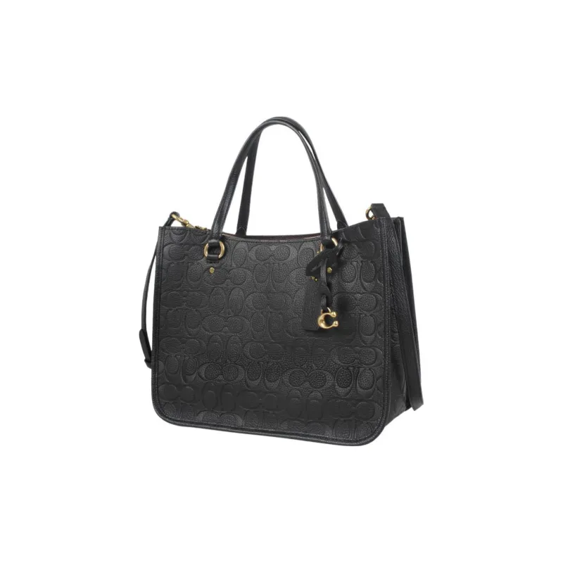COACH Tyler Cow Leather Tote Bag Shoulder Bag Crossbody Bag Large Size Women's Black-1
