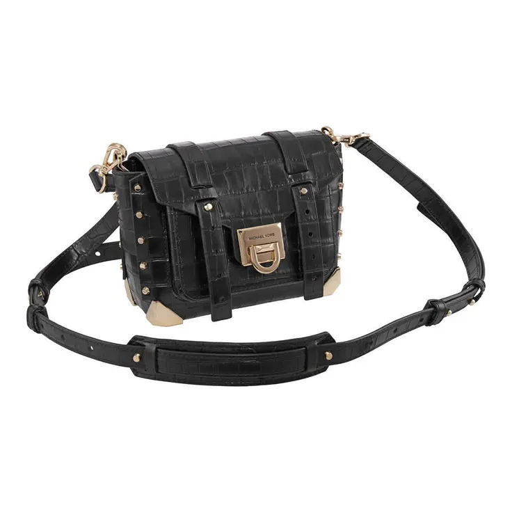MICHAEL KORS Manhattan Cow Leather Shoulder Bag Crossbody Bag Women's Black-2