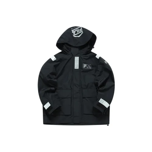 Aries X FILA FUSION ARIES Collaboration Collection Jackets Unisex Pitch Black